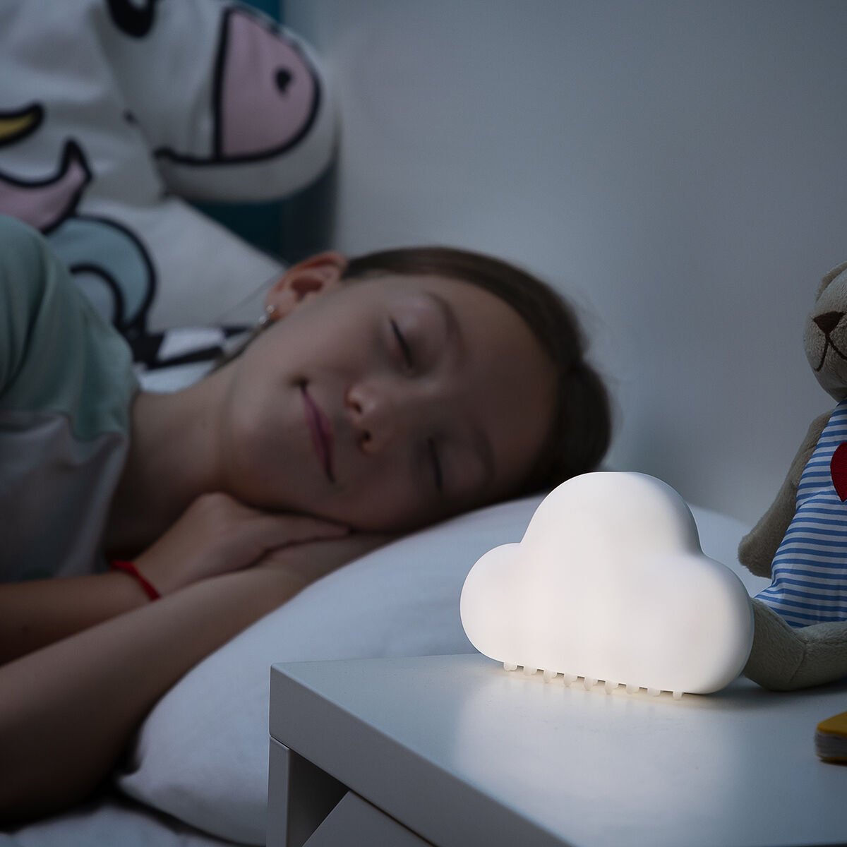 Tragbare intelligente LED-Lampe Clominy InnovaGoods Weiß ABS